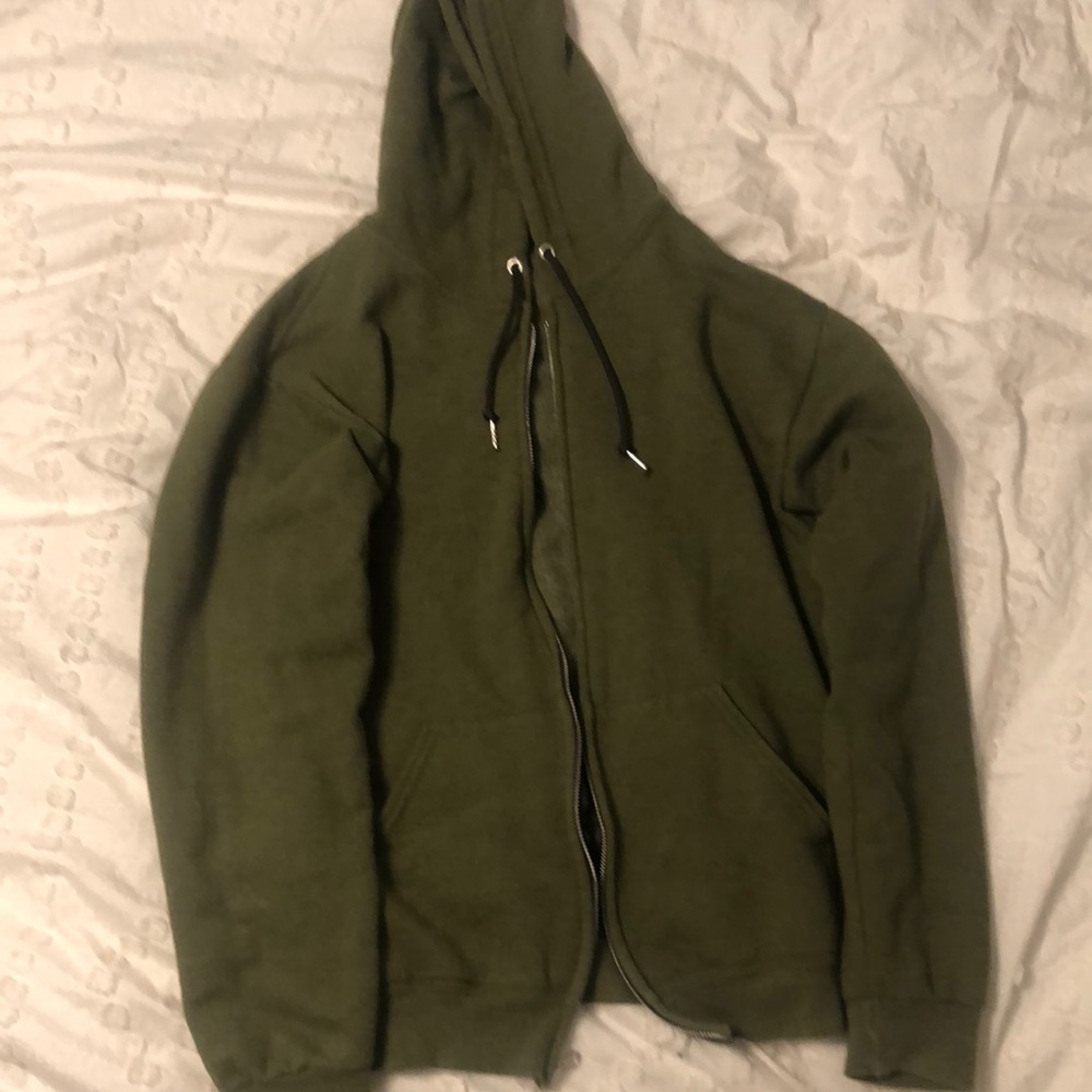 Green zip up hoodie
